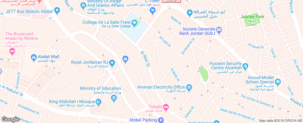 Отель Abjar на карте Иордании