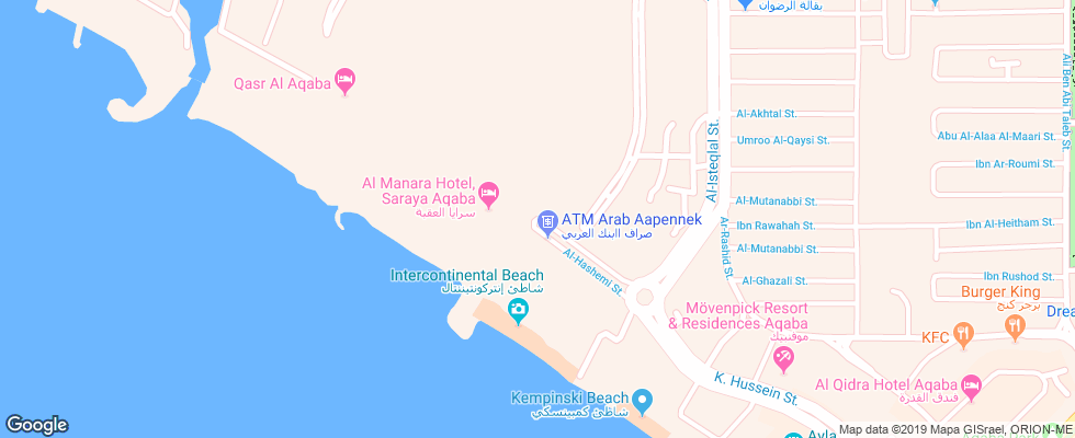 Отель Al Manara Luxury Collection на карте Иордании