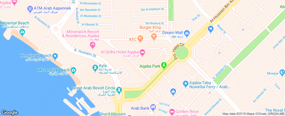 Отель Al Qidra Aqaba на карте Иордании