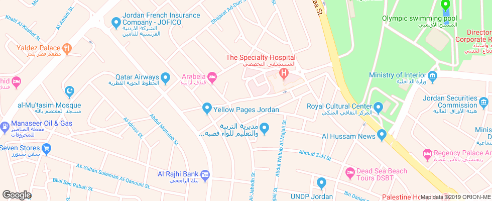 Отель Al Thuraya на карте Иордании
