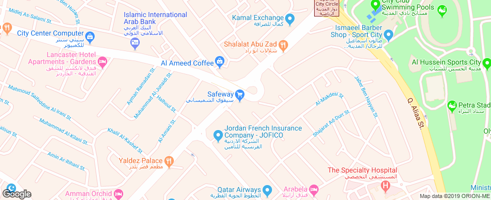 Отель Barakat Apartments на карте Иордании