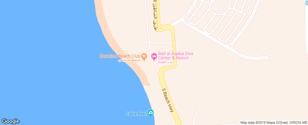 Отель Beit Al Aqaba Resort на карте Иордании