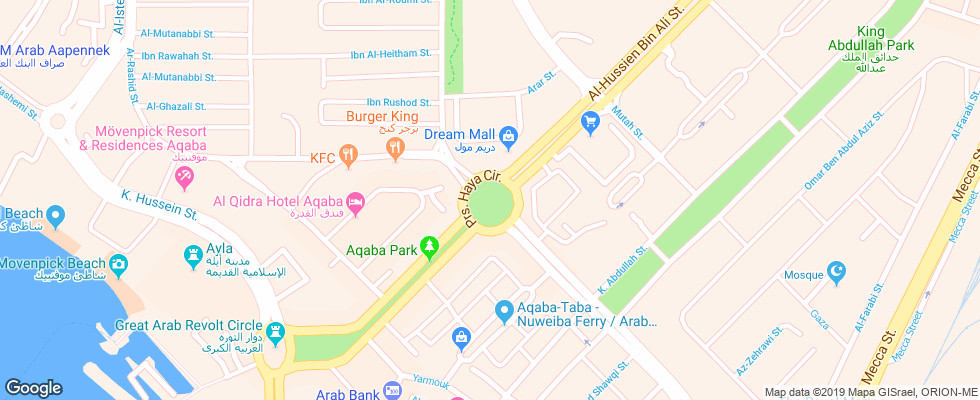 Отель Days Inn Hotel & Suites Aqaba на карте Иордании