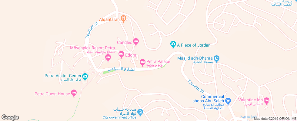Отель Hidab Hotel на карте Иордании