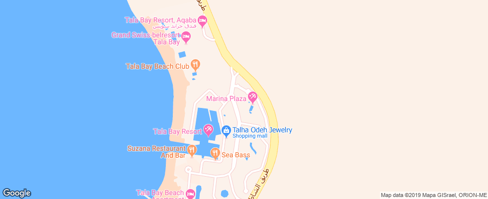 Отель Marina Plaza Tala Bay на карте Иордании