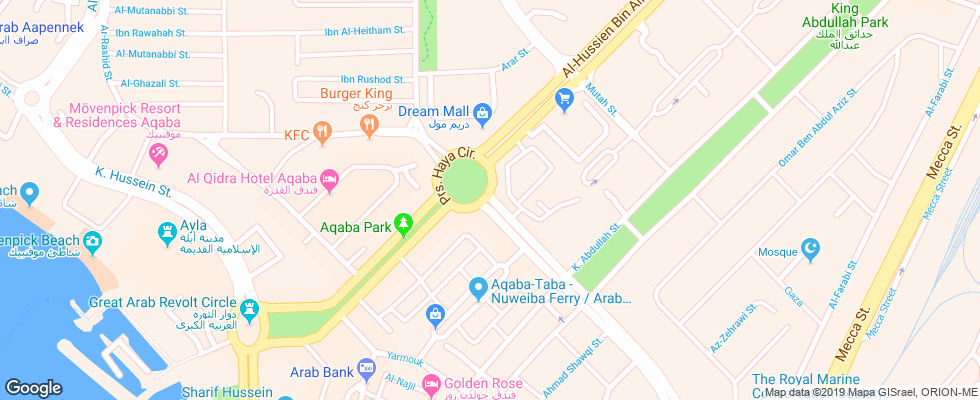 Отель Maswada Plaza на карте Иордании