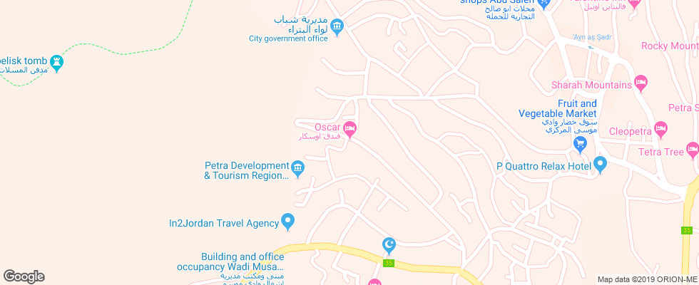 Отель Oscar на карте Иордании