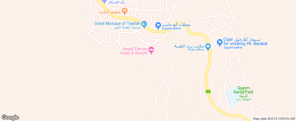 Отель Petra Sofitel Taybet Zaman Hotel на карте Иордании