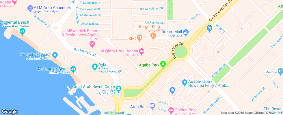 Отель Raed Suites Hotel Aqaba на карте Иордании
