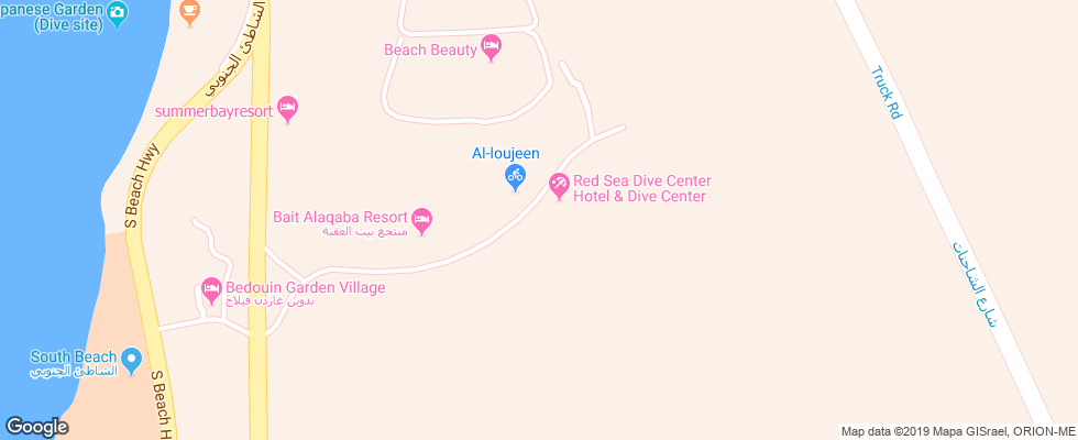 Отель Southern Star Club на карте Иордании