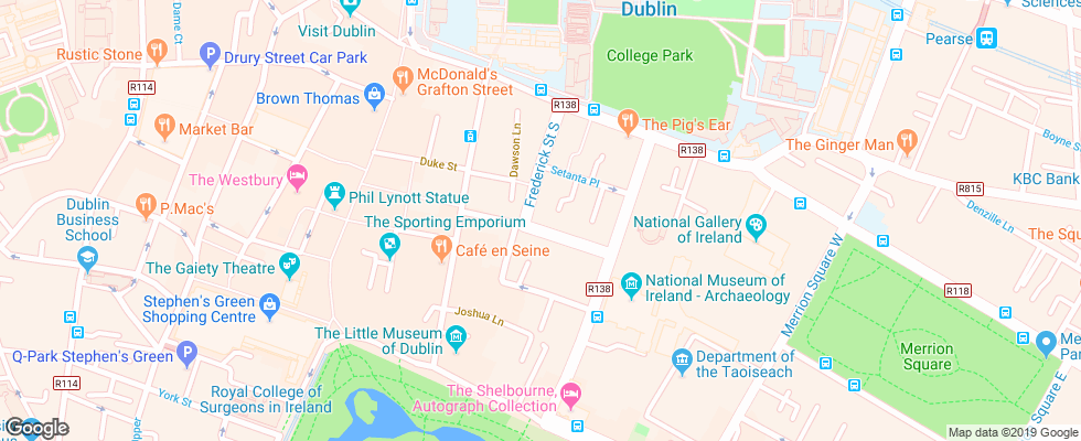 Отель Buswells на карте Ирландии