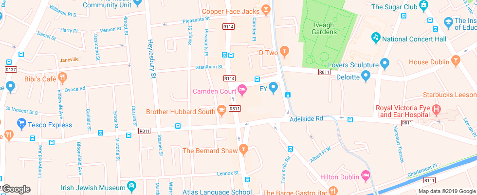 Отель Camden Court на карте Ирландии
