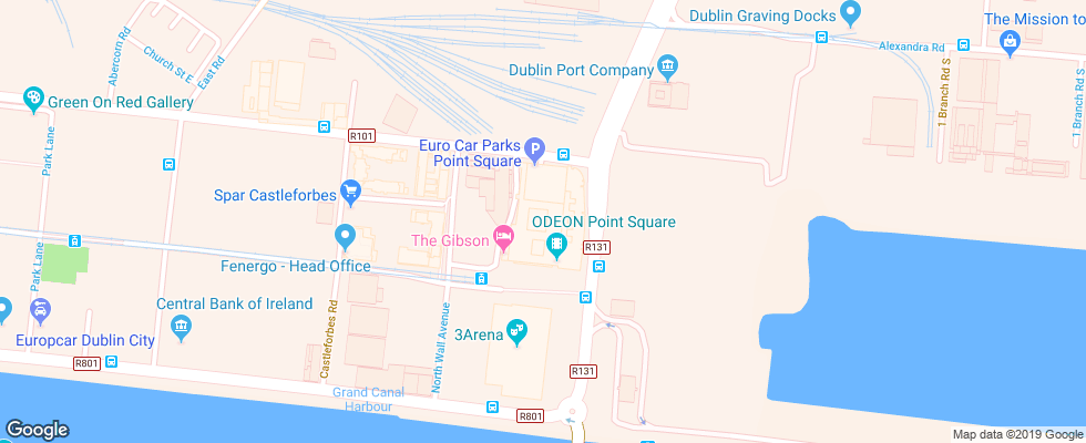 Отель The Gibson на карте Ирландии