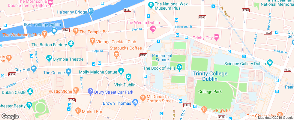 Отель Trinity College - Campus Accommodation на карте Ирландии