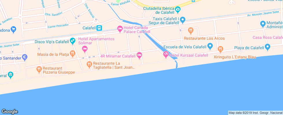 Отель 4R Miramar Calafell на карте Испании