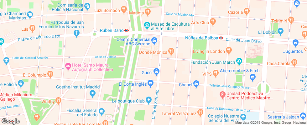 Отель Aa Serrano на карте Испании