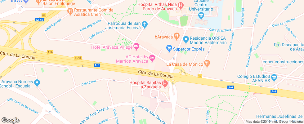 Отель Ac Hotel Aravaca на карте Испании