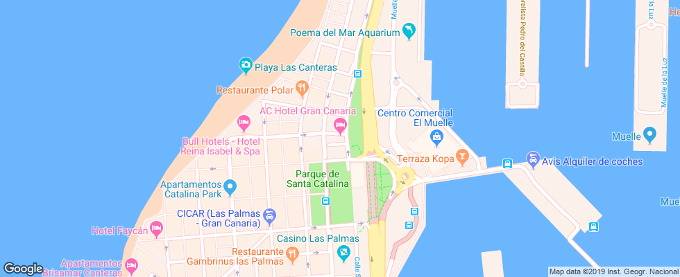 Отель Ac Hotel Gran Canaria на карте Испании