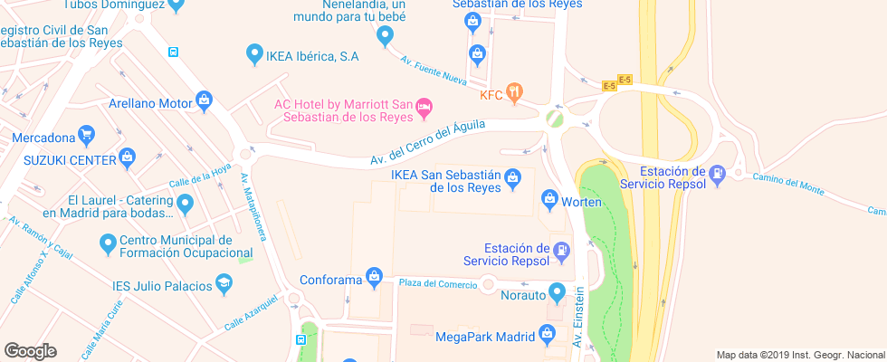 Отель Ac San Sebastian De Los Reyes на карте Испании