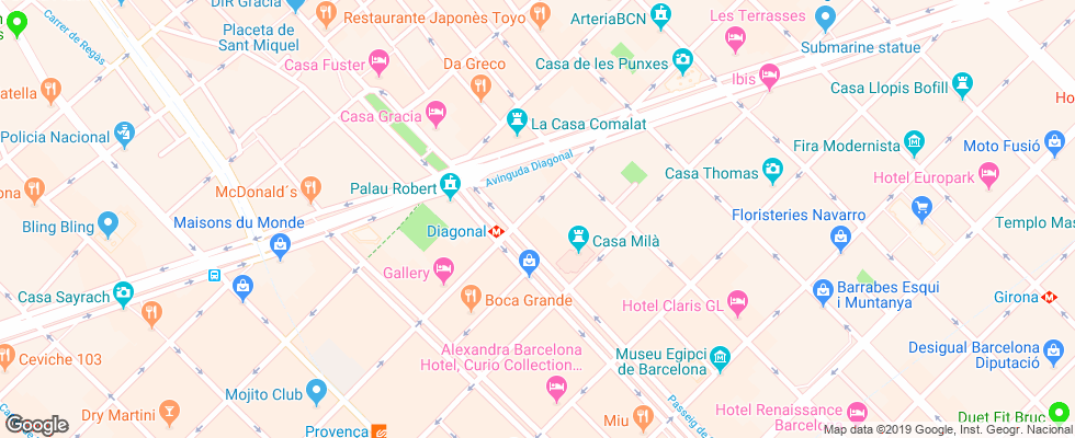 Отель Actual на карте Испании