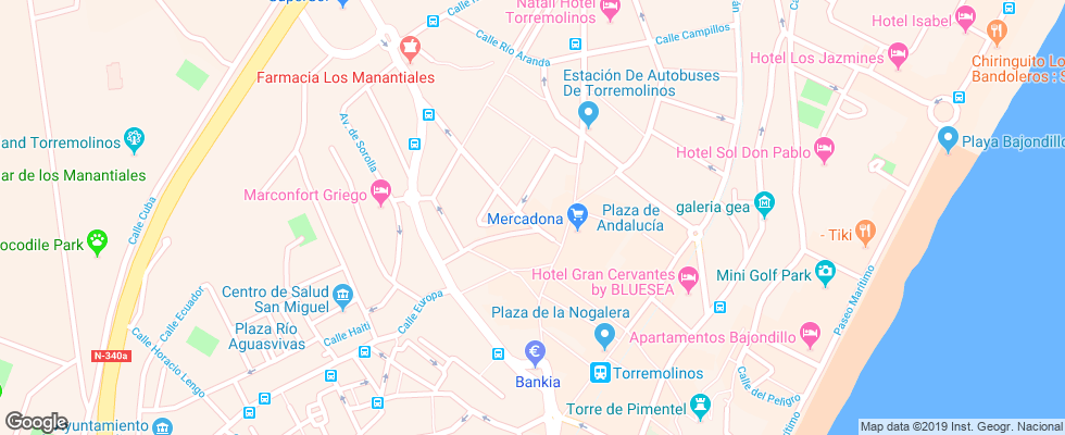 Отель Adriano на карте Испании