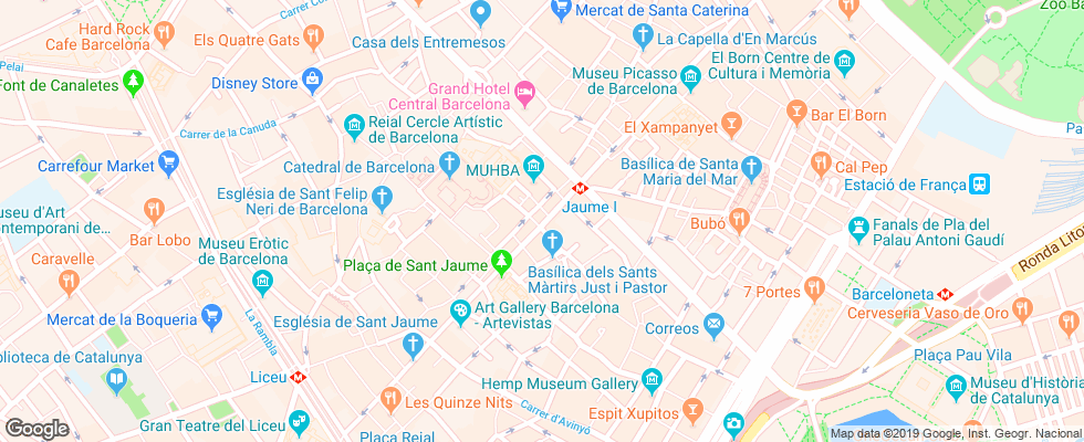 Отель Ainb Gothic Studios на карте Испании