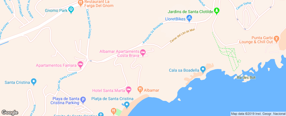 Отель Alba Mar на карте Испании