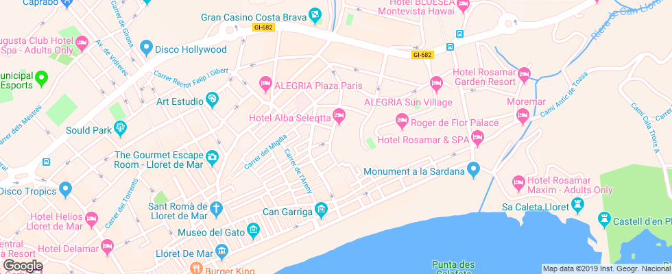 Отель Alba Seleqtta на карте Испании