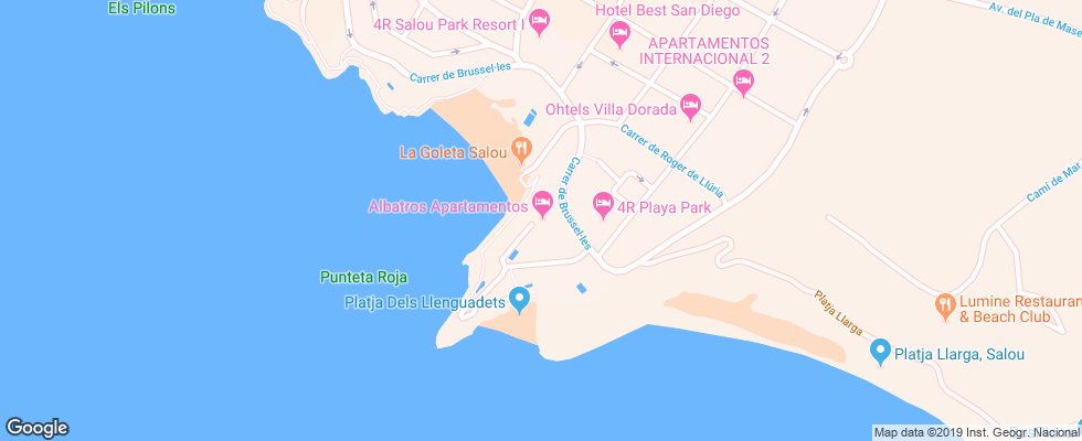 Отель Albatros Aparthotel на карте Испании
