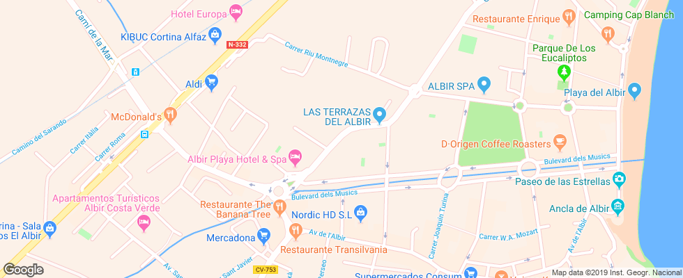 Отель Albir Confort - Estrella на карте Испании