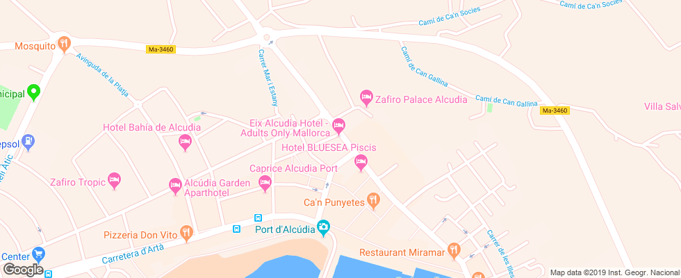 Отель Alcudia Hotel на карте Испании