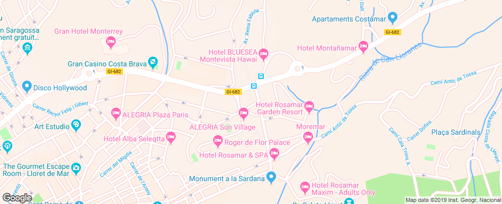Отель Alexis на карте Испании