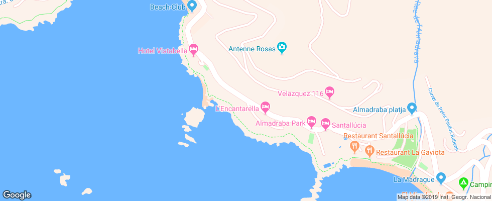 Отель Almadraba Park на карте Испании