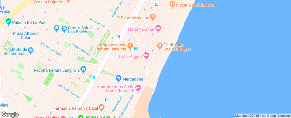 Отель Angela на карте Испании