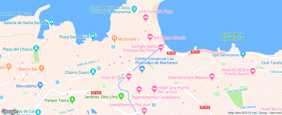Отель Apartamentos Alta на карте Испании