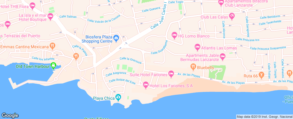 Отель Apartamentos Fariones на карте Испании