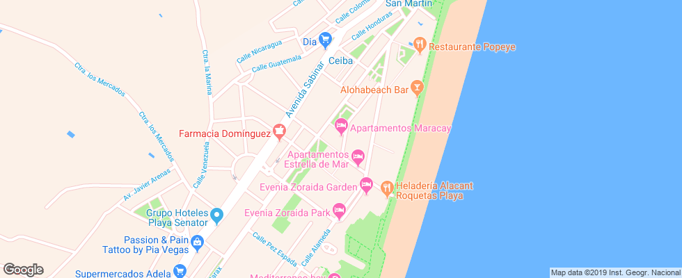 Отель Apartamentos Maracay на карте Испании