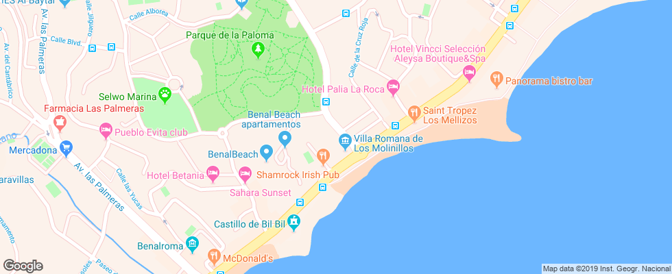 Отель Aparthotel Sunny Beach на карте Испании