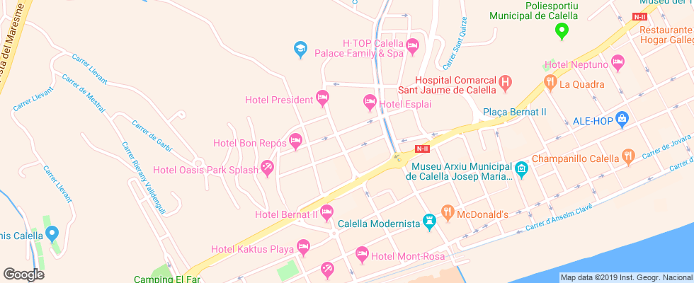 Отель Apartments Casablanca Suites Calella на карте Испании
