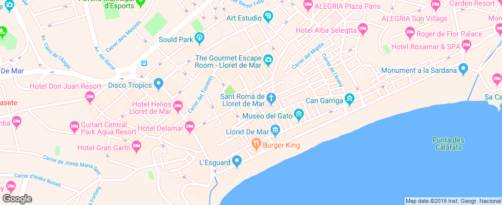 Отель Ar Costa Brava Apt на карте Испании