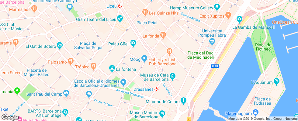 Отель Arc La Rambla на карте Испании