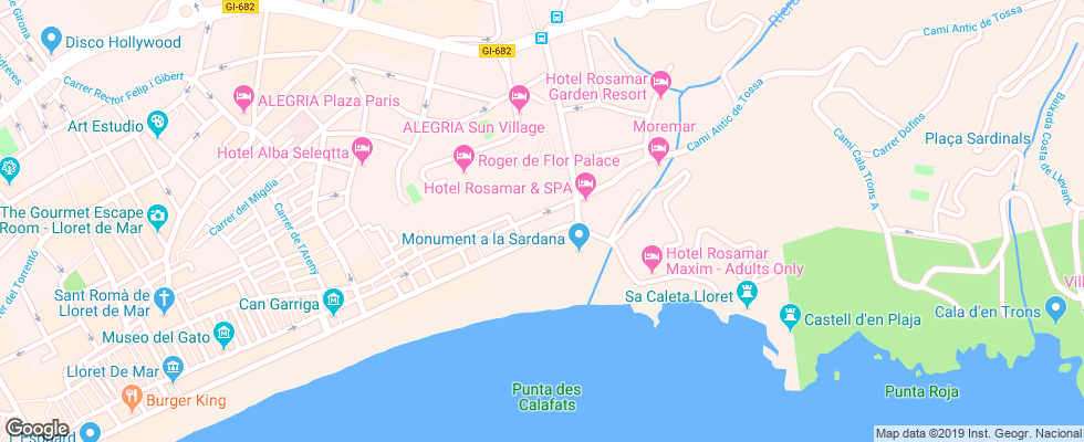 Отель Athene на карте Испании