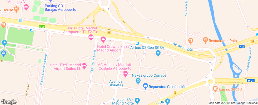 Отель Auditorium Madrid на карте Испании