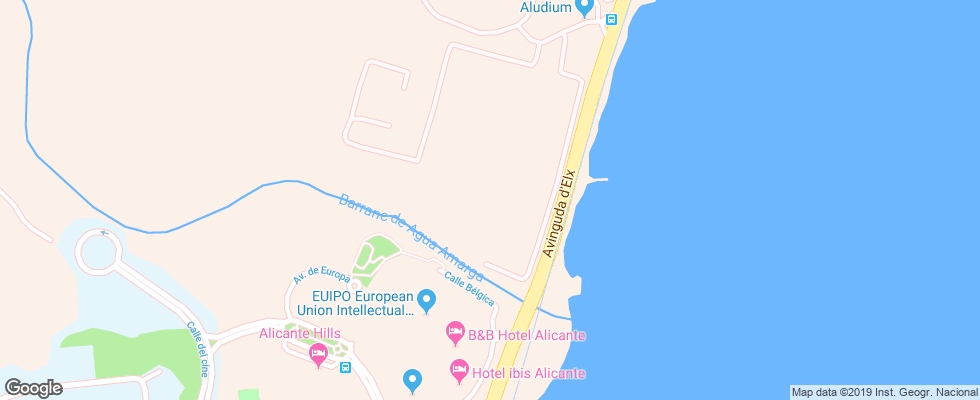 Отель B&b Alicante на карте Испании