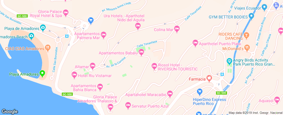 Отель Babalu на карте Испании