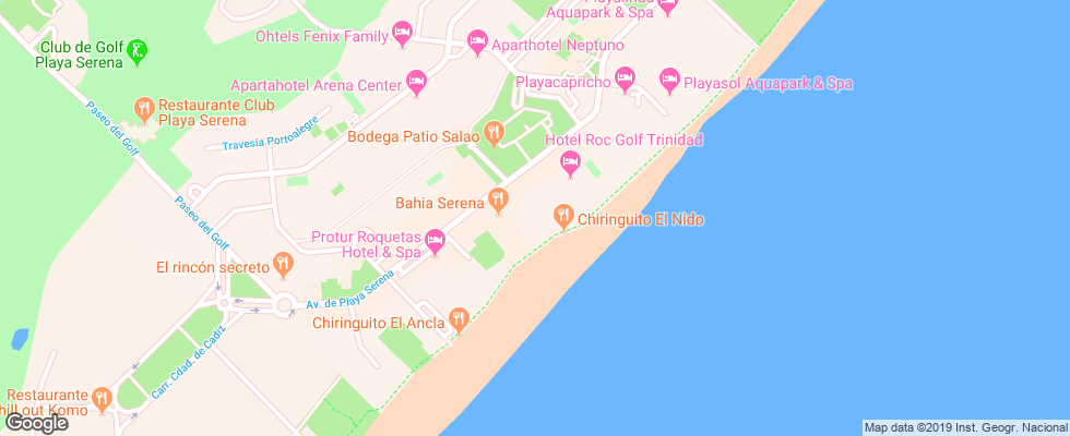 Отель Bahia Serena на карте Испании