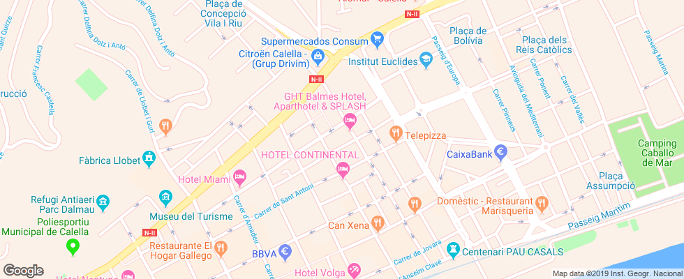 Отель Balmes на карте Испании