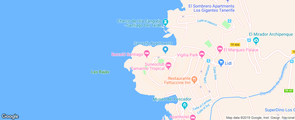 Отель Barcelo Santiago на карте Испании