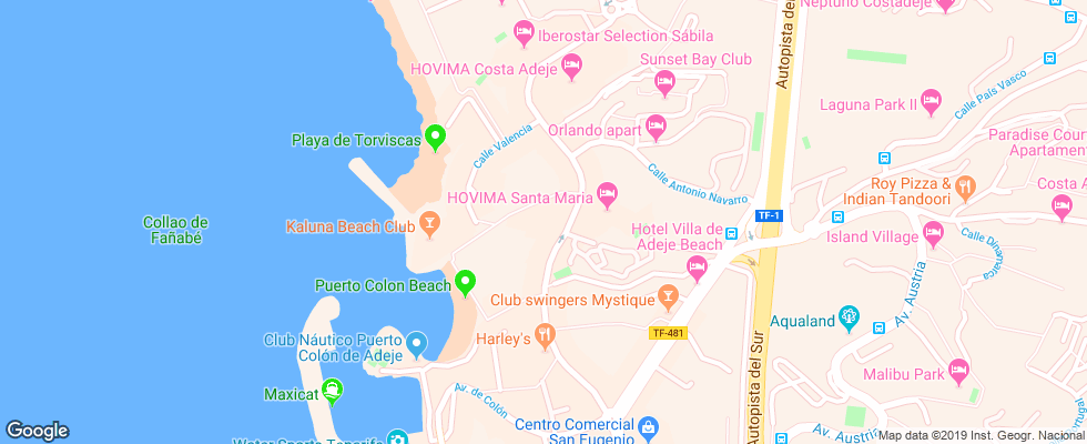 Отель Be Live La Nina на карте Испании