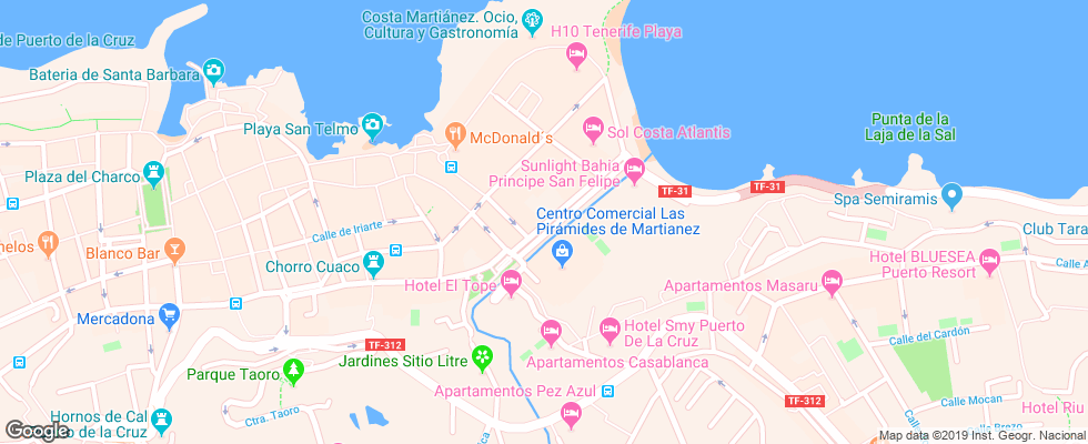 Отель Be Live Orotava на карте Испании